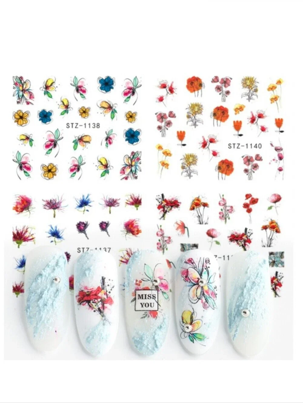 Trendy Self Adhesive Nails Art Transfer Sticker